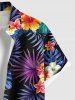 Chemise hawaïenne grande taille à imprimé feuilles tropicales et fleurs d'hibiscus pour homme - Concorde 3XL