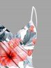 Plus Size Hibiscus Flowers Leaf Print Convertible Hawaii Beach Cover -  