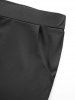 Pantalon évasé grande taille à paillettes, sequins, fleurs, dentelle et poches - Noir 1X | US 14-16