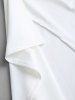 Women's Sexy Elegant Solid Color Backless Ruched Draped Thigh High Split Square Neck Adjustable Shoulder Straps Party Evening Gown Maxi Dress -  