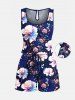 Matching Hawaii Shirt and Romper Plus Size Beach Outfit Ombre Flower Print For Couples -  