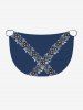 Tenue de plage hawaïenne assortie grande taille à imprimé floral ethnique et graphique pour couples - Bleu profond 