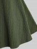 Plus Size Ruffles Ruched Textured Cami Top And Lace Trim Buckle Long Sleeve Top - Vert profond 1X | US 14-16