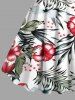 Plus Size Hibiscus Flowers Tropical Leaf Print Hawaii Tank Dress -  