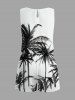 Coconut Tree Print Plus Size Matching Hawaii Beach Outfit For Couples -  