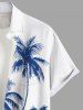 Coconut Tree Mountain Cloud Print Plus Size Matching Hawaii Beach Outfit For Couples -  