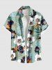 Ombre Flower Leaf Print Plus Size Matching Hawaii Beach Outfit For Couples -  