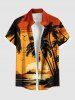 Coconut Tree Sun Seascape Bird Print Plus Size Matching Hawaii Beach Outfit For Couples -  