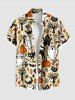 Halloween Pumpkin Ghost Bat Tree Cat Print Plus Size Matching Outfit For Couples -  