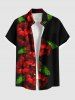 Tropical Leaf Hibiscus Flower Print Plus Size Matching Hawaii Beach Outfit For Couples -  