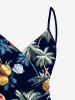 Robe de plage convertible grande taille à imprimé cocotier, hibiscus, fleurs et bières hawaïennes - Noir 5X