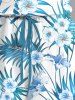 Plus Size Hibiscus Flowers Tropical Leaf Print Cinched Hawaii Romper -  
