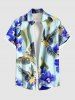 Hibiscus Flower Leaf Parrot Print Plus Size Matching Hawaii Beach Outfit For Couples -  