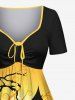 Halloween Pumpkin Tree Castle Print Plus Size Matching Outfit For Couples -  