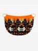 Plus Size Pumpkin Ghost Bat Tree Castle Print Halloween Convertible Beach Cover Up -  