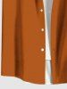 Chemise à carreaux grande taille pour homme, avec poches boutonnées et imprimé Halloween - Orange S