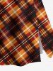Plus Size Plaid Print Halloween Split A Line Skirt -  