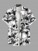 Skulls Flowers Print Plus Size Matching Hawaii Beach Outfit For Couples -  