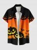 Tenue d'Halloween à imprimé citrouille et chauve-souris croisées, grande taille, assortie pour les couples - Orange 