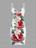 Hibiscus Flowers Tropical Leaf Print Plus Size Matching Hawaii Beach Outfit For Couples -  