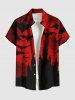 Halloween Ombre Bat Castle Print Plus Size Matching Outfit For Couples -  