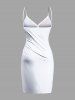 Housse de plage hawaïenne convertible grande taille à imprimé feuilles tropicales et fleurs d'hibiscus - Blanc de Crème  3X