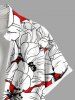 Chemise hawaïenne grande taille à imprimé fleurs d'hibiscus et poches boutonnées pour homme - Blanc 3XL