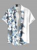 Flowers Leaf Tropical Print Plus Size Matching Hawaii Beach Outfit For Couples -  