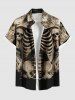 Halloween Skulls Skeleton Print Plus Size Matching Outfit For Couples -  