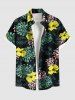 Tropical Leaf Hibiscus Flower Print Plus Size Matching Hawaii Beach Outfit For Couples -  