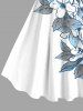 Robe débardeur hawaïenne grande taille à imprimé tropical et fleurs - Blanc XXS