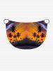 Plus Size Coconut Tree Ombre Sunset Print Hawaii Convertible Beach Cover Up -  
