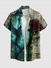 Rose Flower Newspaper Angel Print Plus Size Matching Outfit For Couples -  