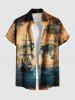 Sea Map Ship Rudder Cruise Print Plus Size Matching Hawaii Beach Outfit For Couples -  