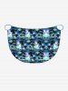 Tenue de plage hawaïenne assortie grande taille à imprimé cocotier et hibiscus pour couple - Bleu 