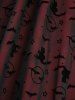 Plus Size Cat Bat Flocking Mesh Cross Lace Trim Ruched Asymmetrical Tank Dress -  