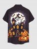 Plus Size Halloween Hat Pumpkin Ghost Bat Tree Castle Moon Print Tank Dress -  