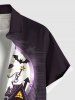 Plus Size Halloween Hat Pumpkin Ghost Bat Tree Castle Moon Print Tank Dress -  
