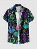 Halloween Sheep Head Galaxy Fireflame Sun Moon Print Plus Size Matching Outfit For Couples -  
