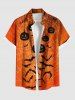 Halloween Pumpkin Bat Spider Web Print Plus Size Matching Outfit For Couples -  