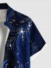 Floral Pattern Glitter 3D Print Plus Size Matching Hawaii Beach Outfit For Couples -  