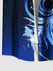 Floral Pattern Glitter 3D Print Plus Size Matching Hawaii Beach Outfit For Couples -  