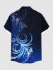 Floral Pattern Glitter 3D Print Plus Size Matching Hawaii Beach Outfit For Couples -  