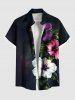 Tropical Leaf Hibiscus Flower Print Plus Size Matching Hawaii Beach Outfit For Couples -  