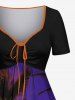 Coconut Tree Ombre Sky Print Plus Size Matching Hawaii Beach Outfit For Couples -  