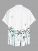 Coconut Tree Bird Rain Drop Print Plus Size Matching Hawaii Beach Outfit For Couples -  