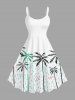 Coconut Tree Bird Rain Drop Print Plus Size Matching Hawaii Beach Outfit For Couples -  