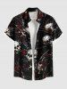 Halloween Skulls Rose Flowers Chains Print Plus Size Matching Outfit For Couples -  