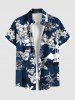 Flowers Tropical Leaf Coconut Tree Print Plus Size Matching Hawaii Beach Outfit For Couples -  