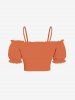 Tenue de plage hawaïenne assortie grande taille à imprimé feuilles tropicales et fleurs d'hibiscus pour couples - Orange 